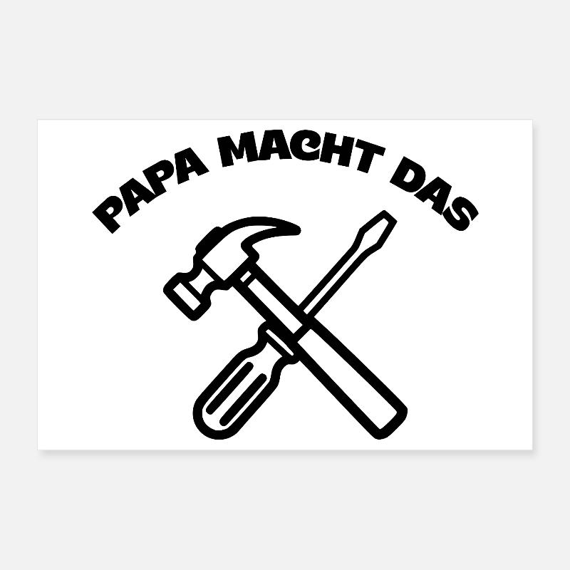 Dad does it – DIY & Father's Day Poster 12" x 8" (30x20 cm)