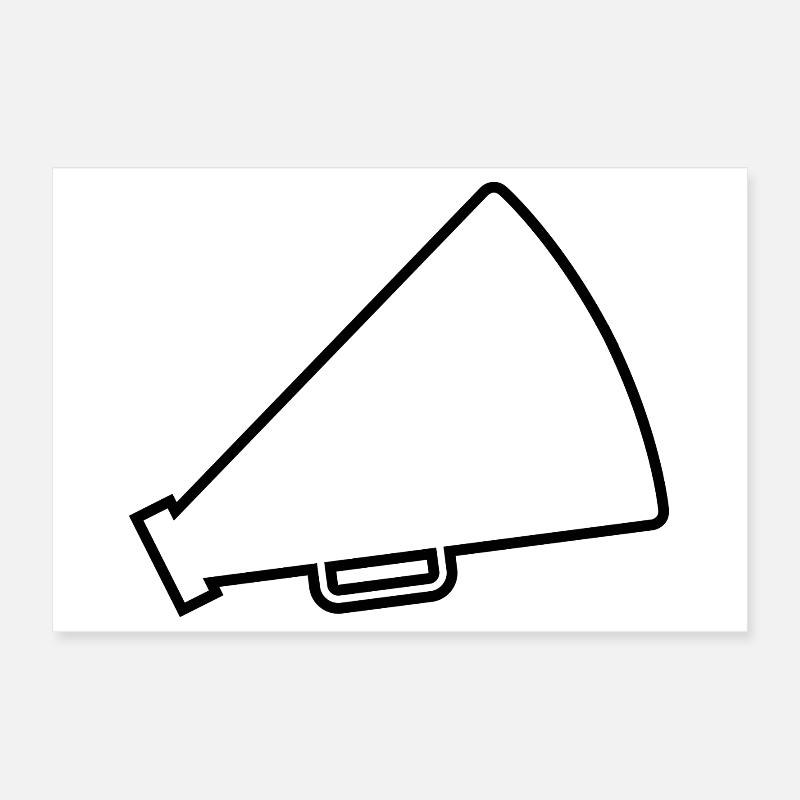 Megaphone Cheerleader Poster 12" x 8" (30x20 cm)