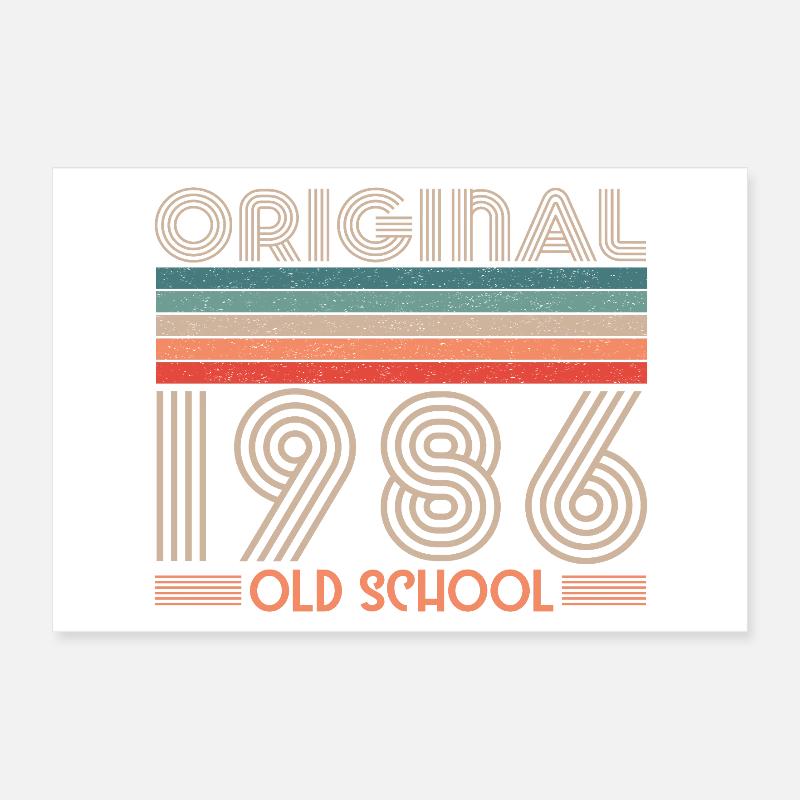 40e anniversaire original de l’old school de 1986 Poster 30 x 20 cm