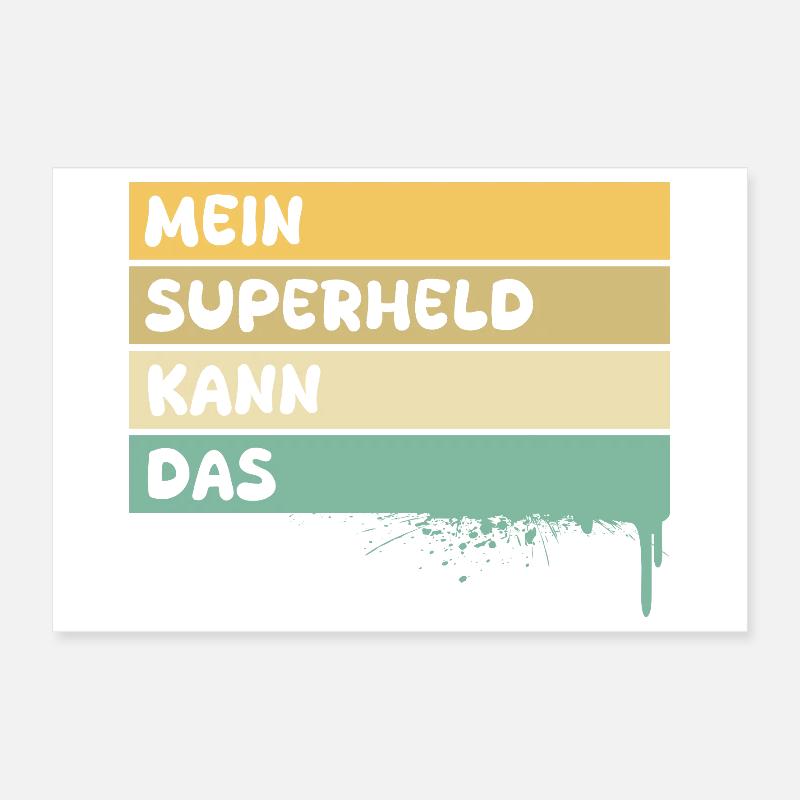 Superheld als Handwerker Poster 30x20 cm