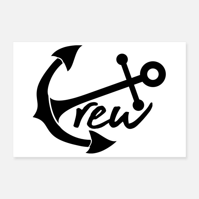 mannschaft crew team freunde anker boot schiff Poster 30x20 cm