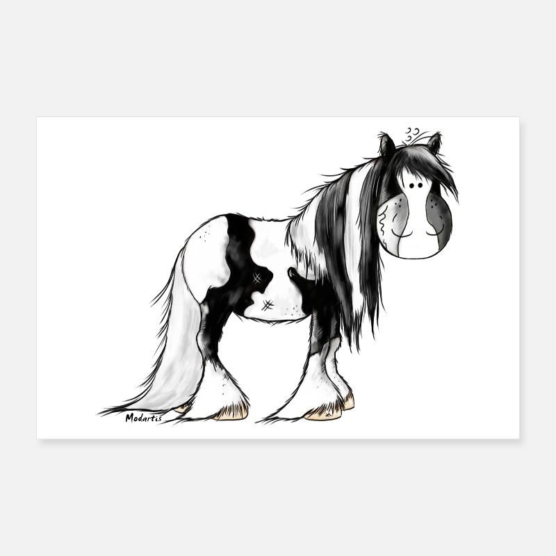Gypsy Cob - Irish Cob – Pinto – Cheval Poster 30 x 20 cm