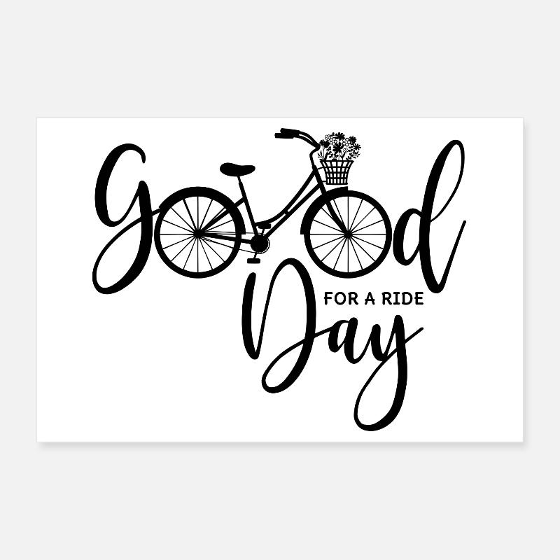 Bicycle - Good Day For A Ride Poster 12" x 8" (30x20 cm)