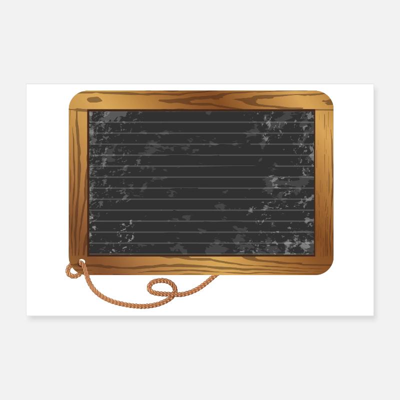 Ardoise noire vide à étiqueter Poster 30 x 20 cm