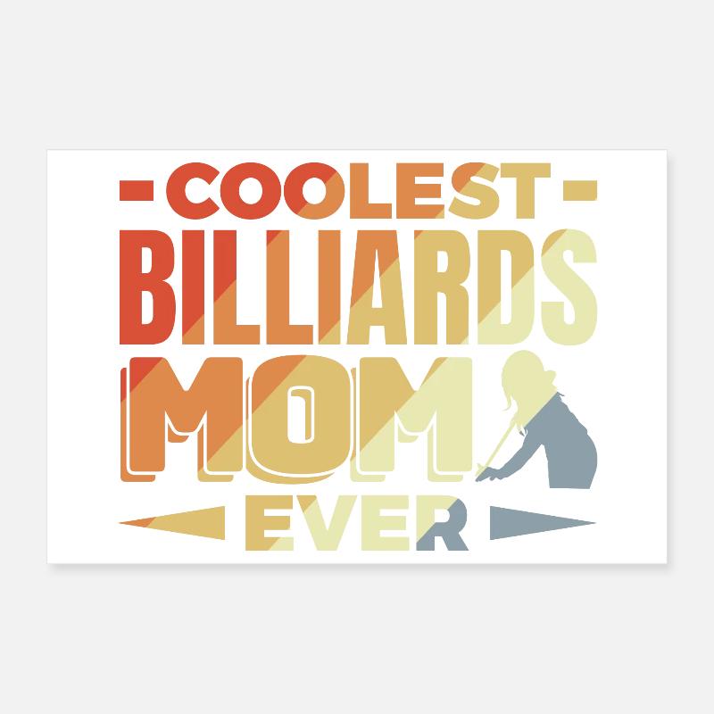 Billard Mama Poster 30x20 cm
