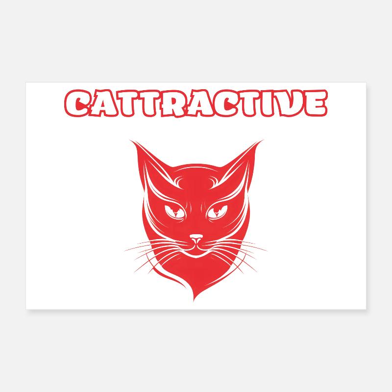 Cattractive Poster 12" x 8" (30x20 cm)
