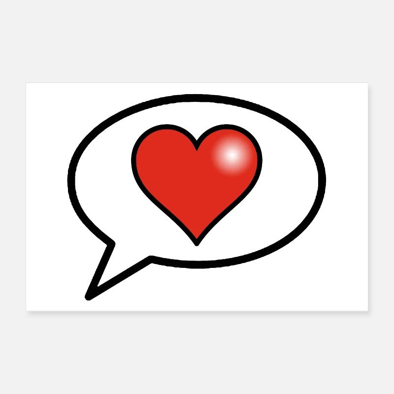 Love Bubble Poster 12" x 8" (30x20 cm)