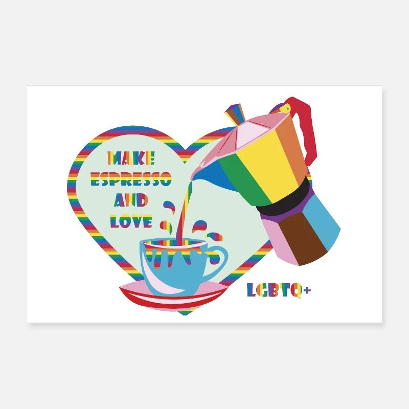 Espresso selber machen und :) lieben Poster 30x20 cm
