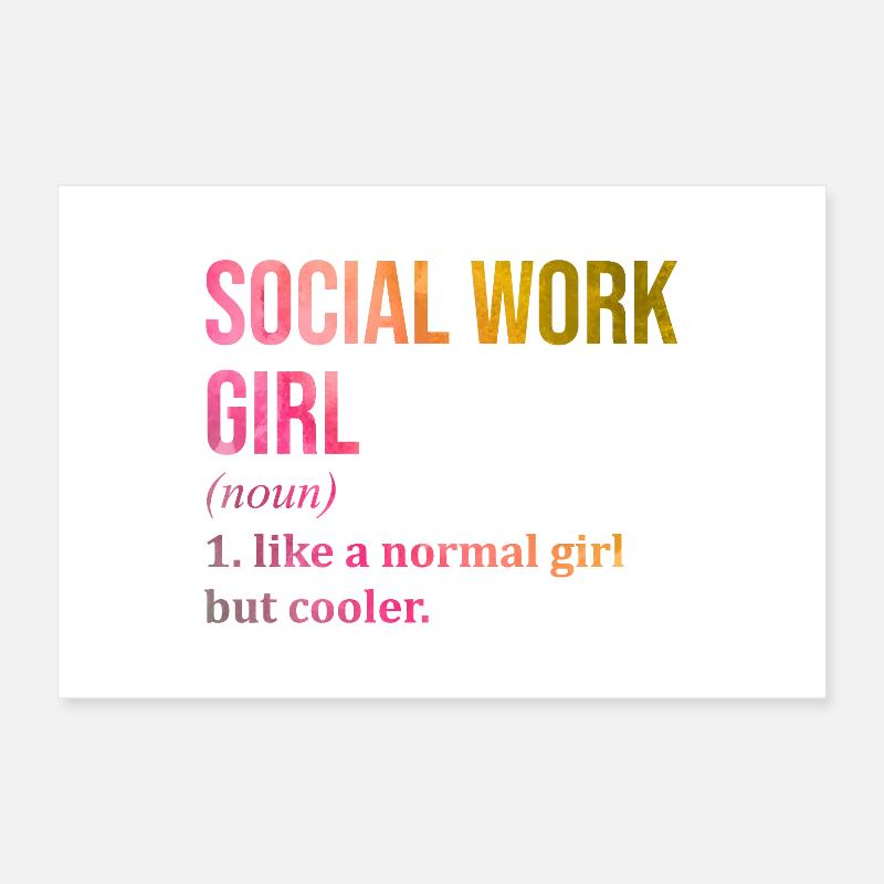 Sozialarbeit Poster 30x20 cm
