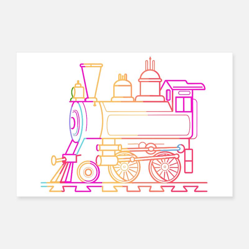 Railroad Comic Poster 12" x 8" (30x20 cm)