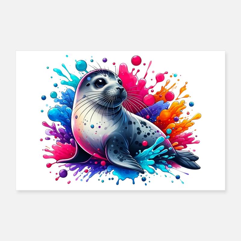 Seal Poster 12" x 8" (30x20 cm)