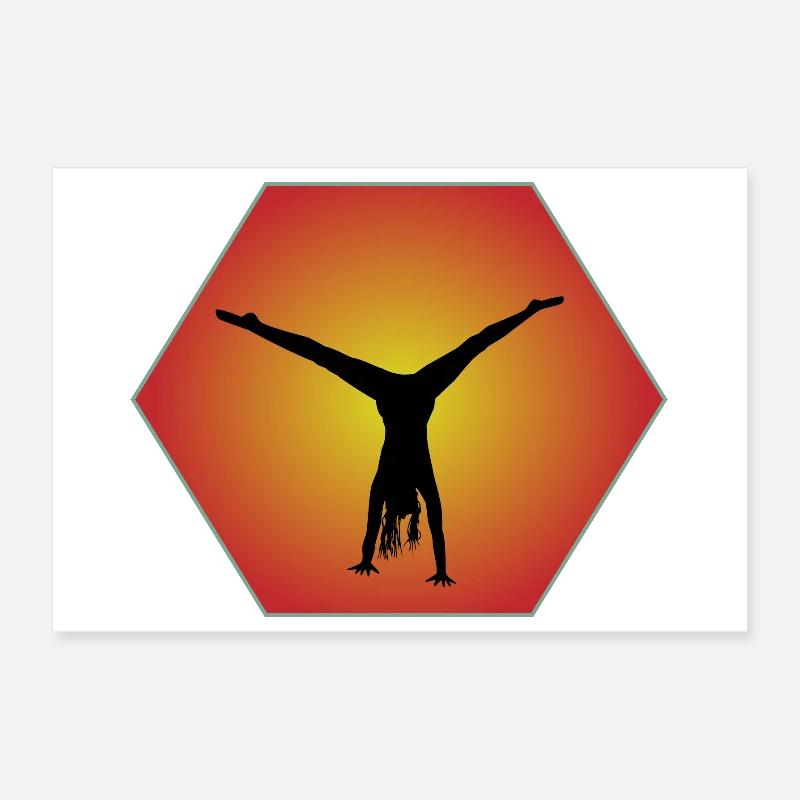 Silhouette Hexagon Poster 12" x 8" (30x20 cm)
