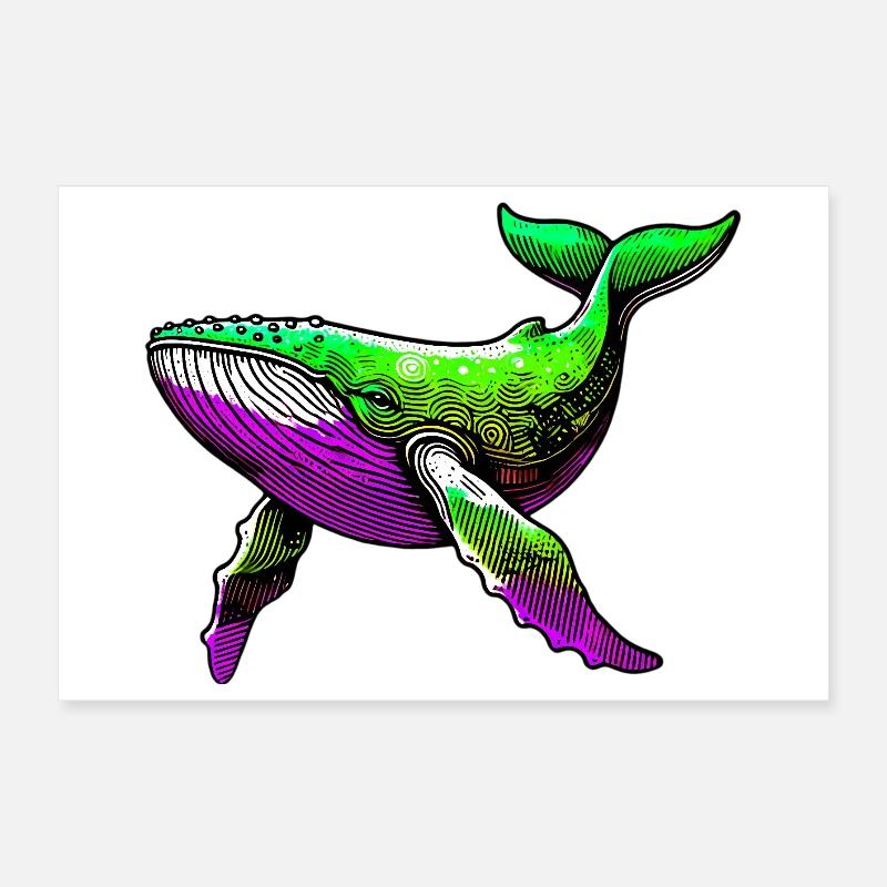 Baleine Poster 30 x 20 cm