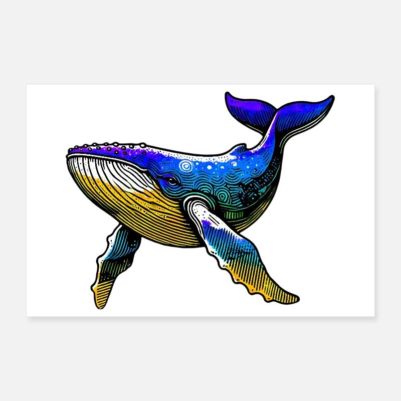Baleine Poster 30 x 20 cm