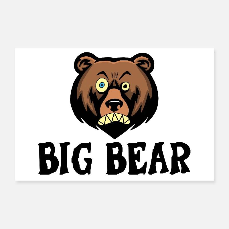 Big Bear Poster 12" x 8" (30x20 cm)