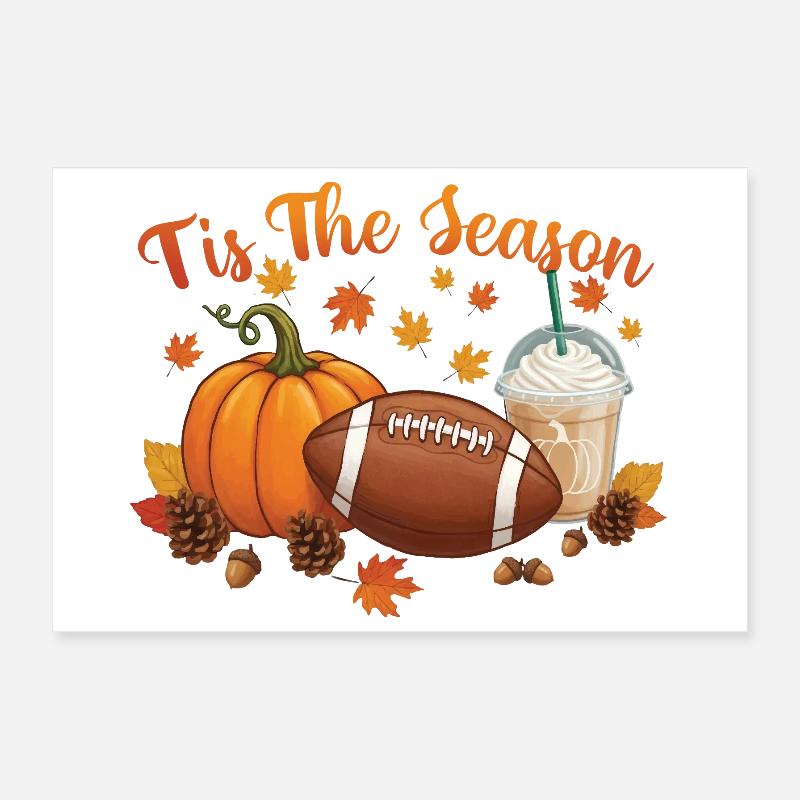 C’est la saison Vacances d’automne Joie d’automne Poster 30 x 20 cm