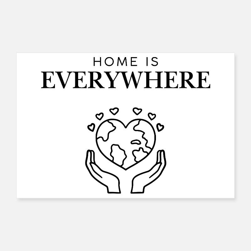 Home_Is_Everywhere_icon_black Poster 30 x 20 cm