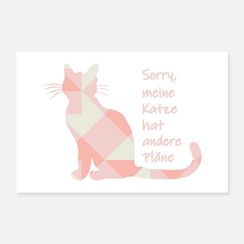Chat disant - Désolé, mon chat a d’autres projets Poster 30 x 20 cm