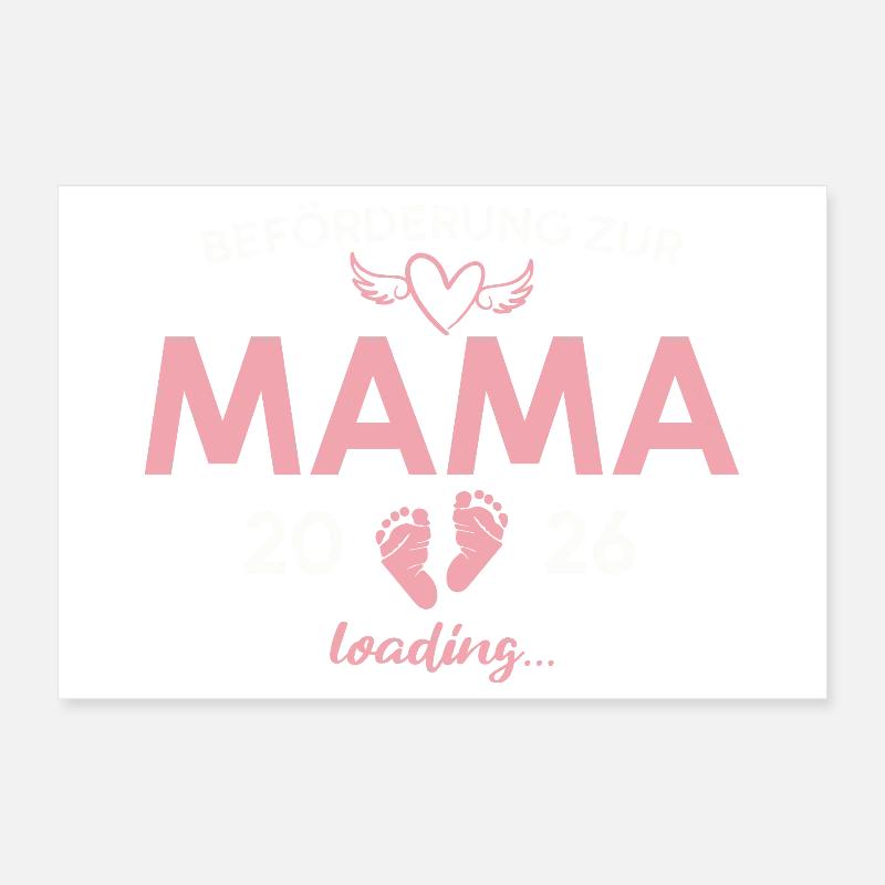 Mère 2026 Annonce de grossesse Maman Poster 30 x 20 cm