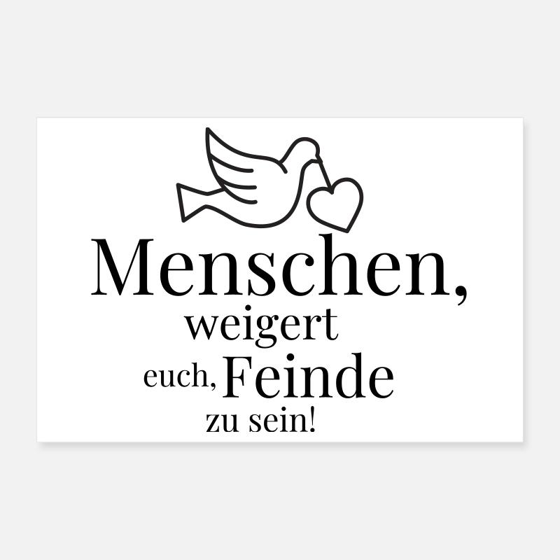 People, refuse to be enemies! Poster 12" x 8" (30x20 cm)