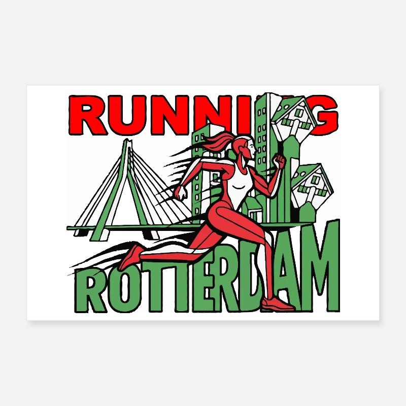 Runner Rotterdam CityRun Poster 30 x 20 cm