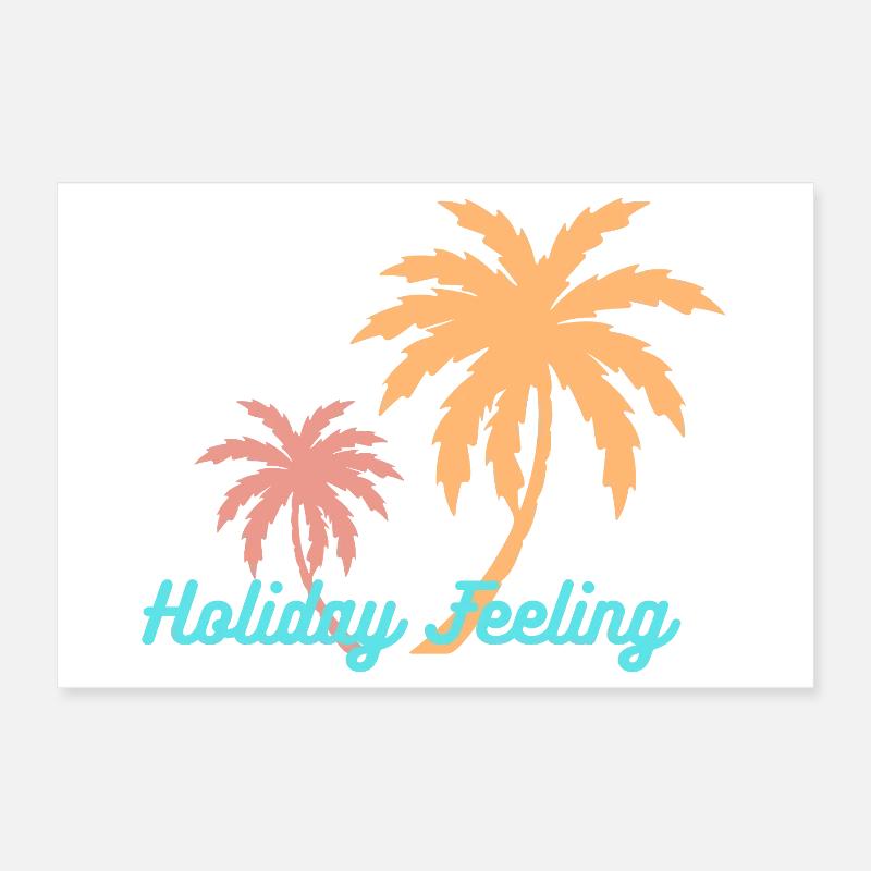 Palm Tree Holidays – Holiday Feeling Poster 12" x 8" (30x20 cm)