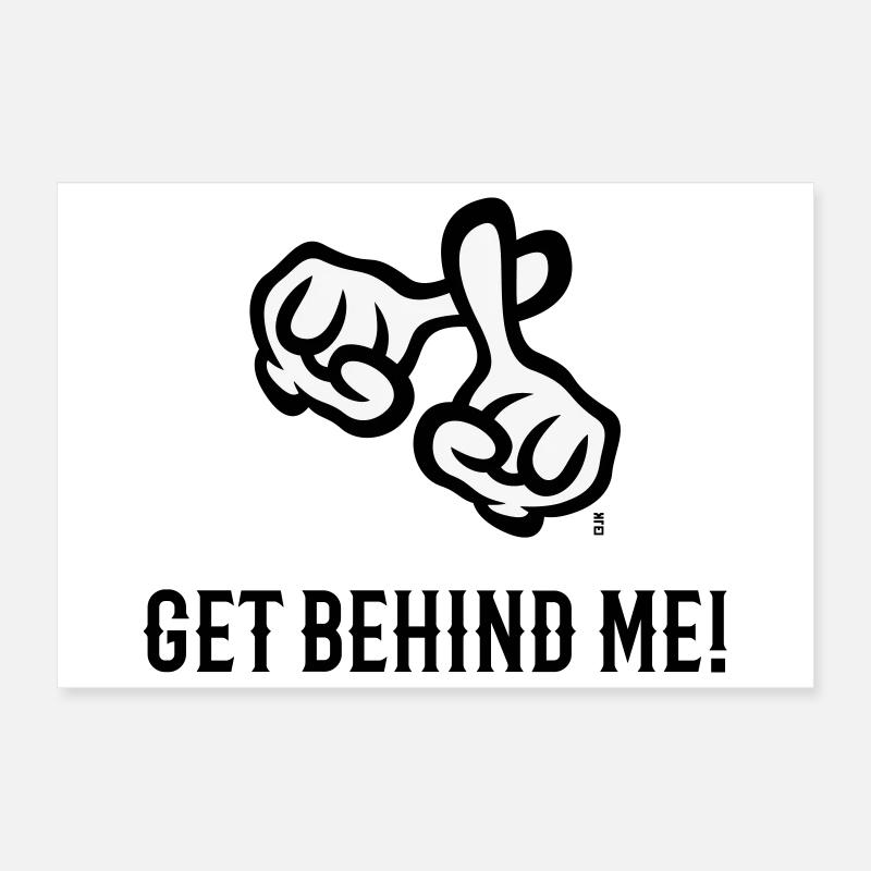 Mets-toi derrière moi ! (Croix / Bible / Religion / 2C) Poster 30 x 20 cm