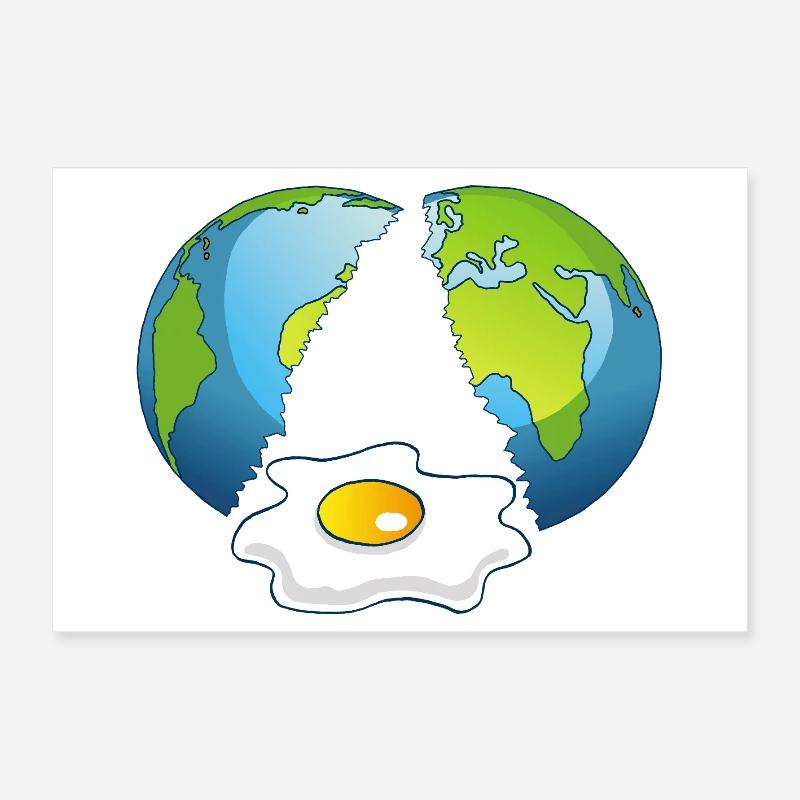 La planète Terre est un oeuf Poster 30 x 20 cm