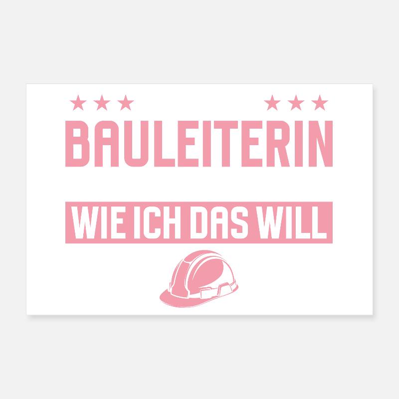 Construction Manager Funny Saying Construction Site Poster 12" x 8" (30x20 cm)
