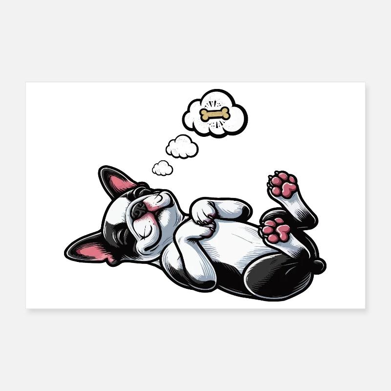 Boston Terrier Propriétaire de Boston Terrier Bostie Poster 30 x 20 cm