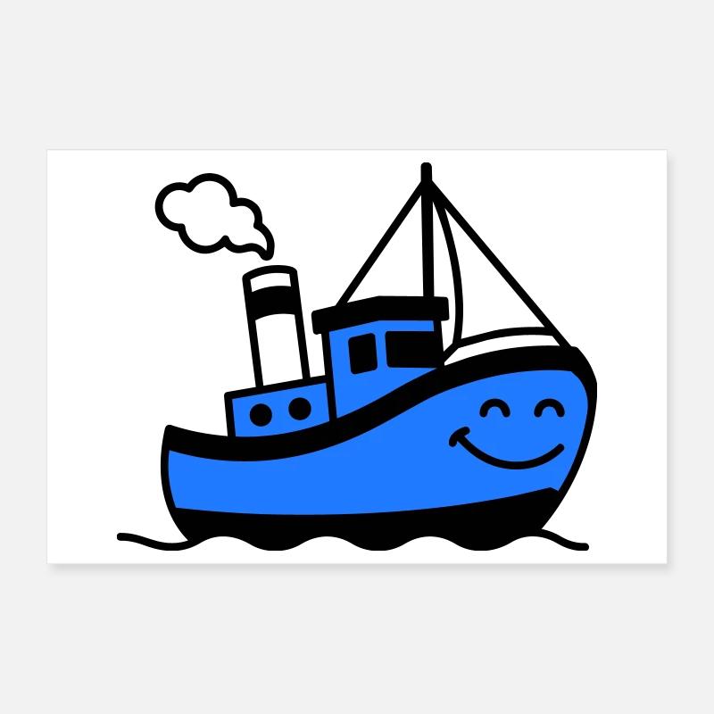 Ship Children Poster 12" x 8" (30x20 cm)