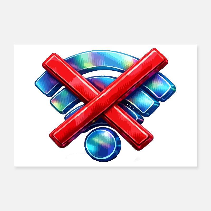 Pas de WIFI Poster 30 x 20 cm