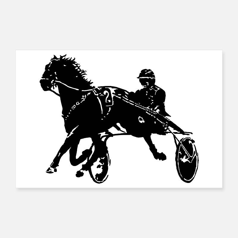 Trabrennen Traber Poster 30x20 cm