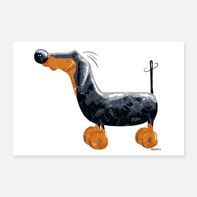Da steht ein Dackel Poster 30x20 cm