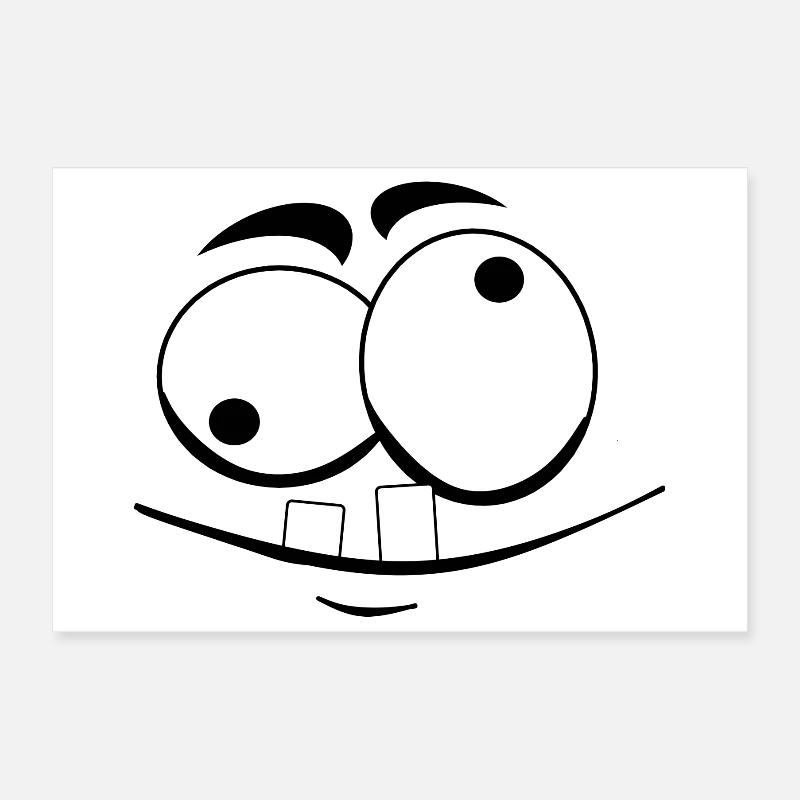 Expression faciale « confuse » Poster 30 x 20 cm