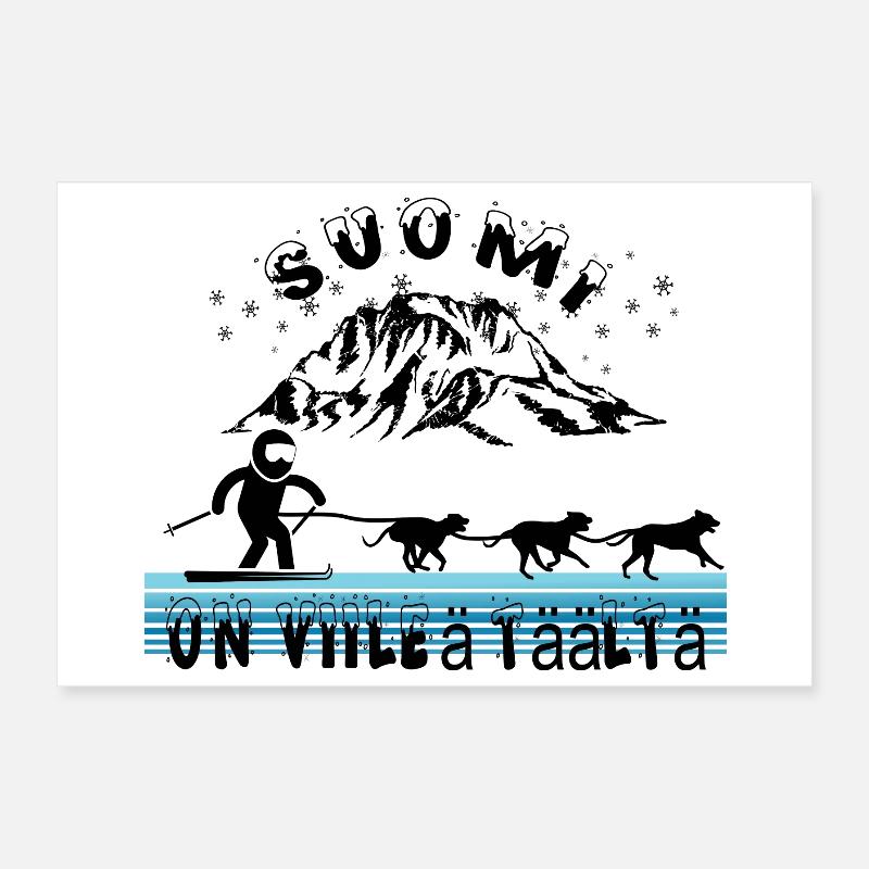 Finlande Fun Sport Poster 30 x 20 cm