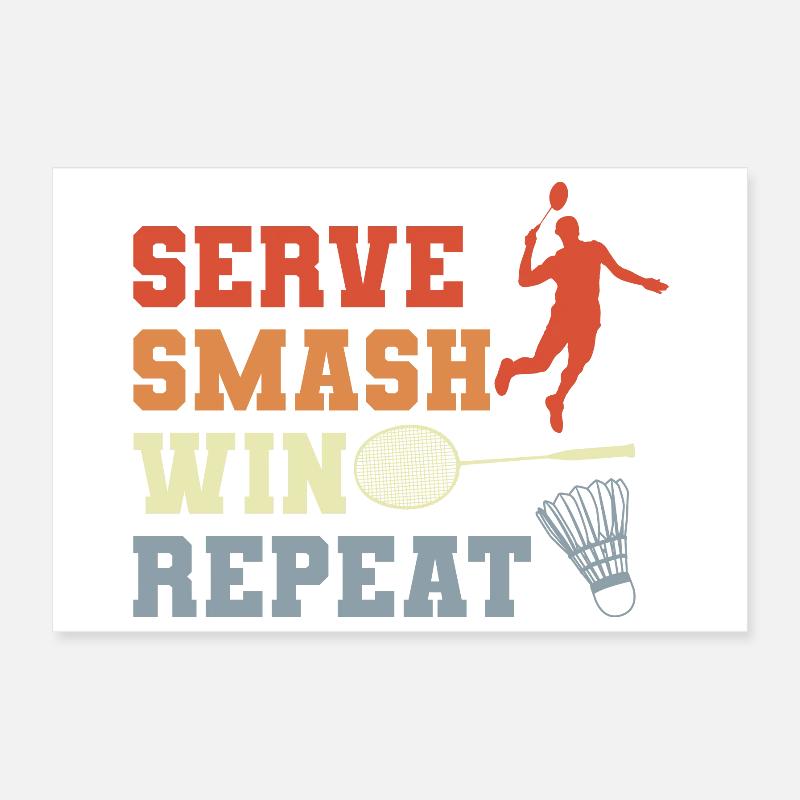 Badminton Routine Poster 30 x 20 cm