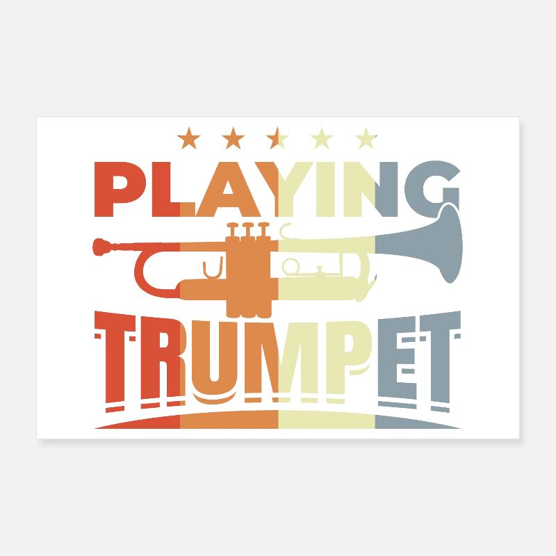 Sort de trompette Poster 30 x 20 cm