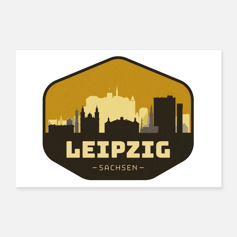 Leipzig Skyline Poster 30x20 cm