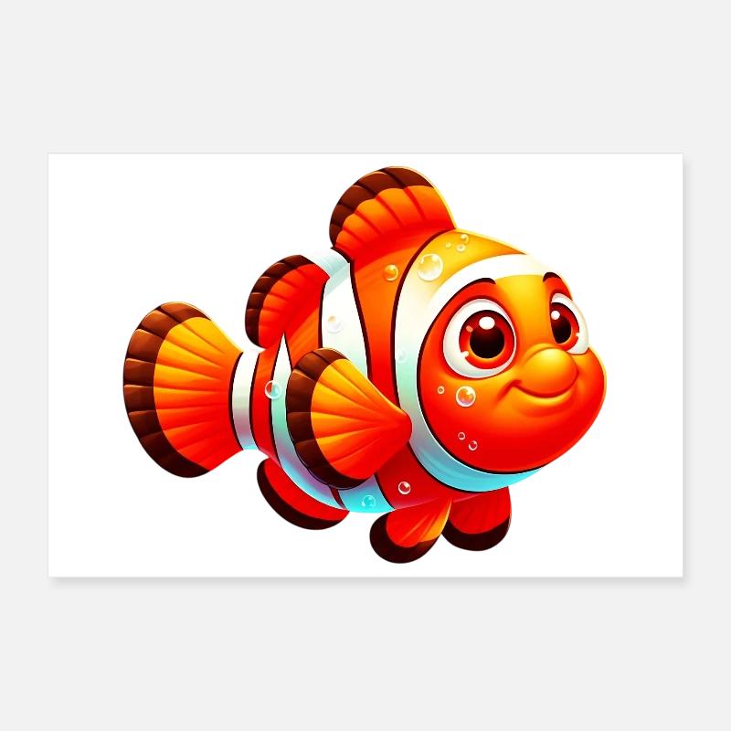 Poisson-clown Poster 30 x 20 cm