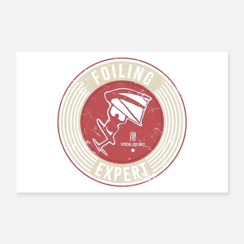 Vintage Label Wingfoils Poster 30 x 20 cm