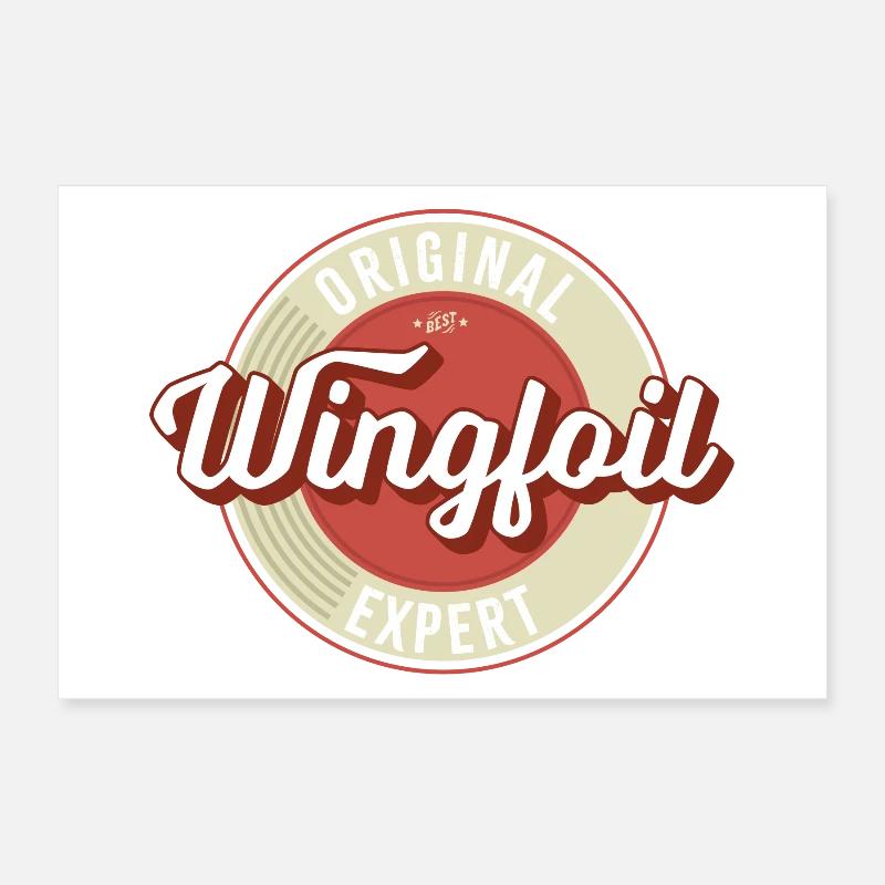 Wingfoil Label Poster 12" x 8" (30x20 cm)