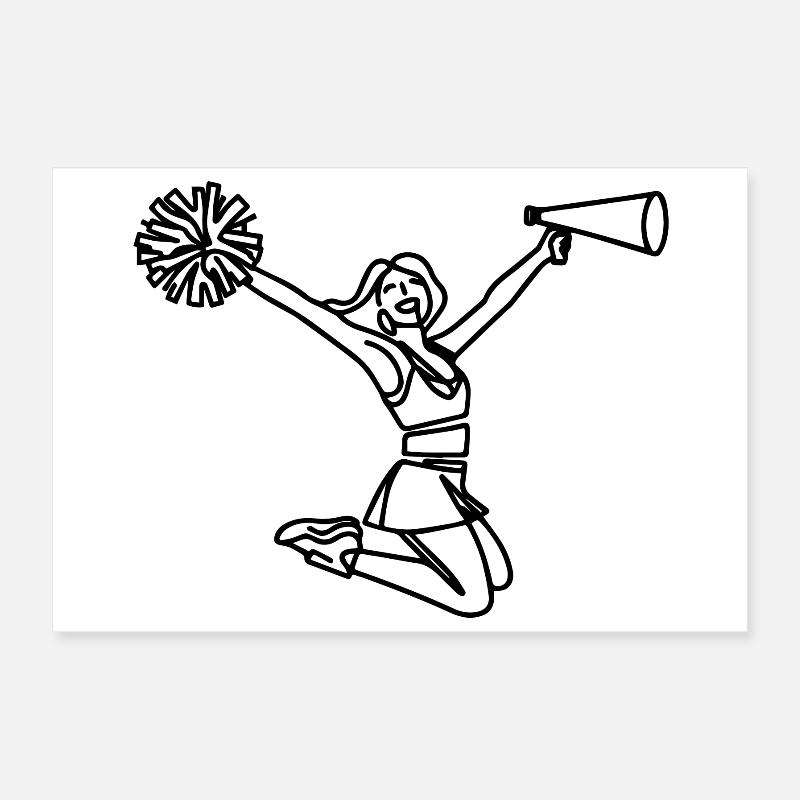 Cheerleader Poster 12" x 8" (30x20 cm)