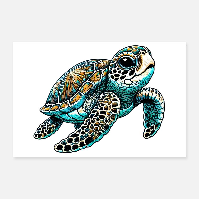 Tortue Poster 30 x 20 cm