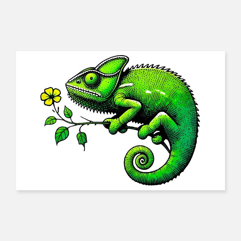 Chameleon Poster 12" x 8" (30x20 cm)