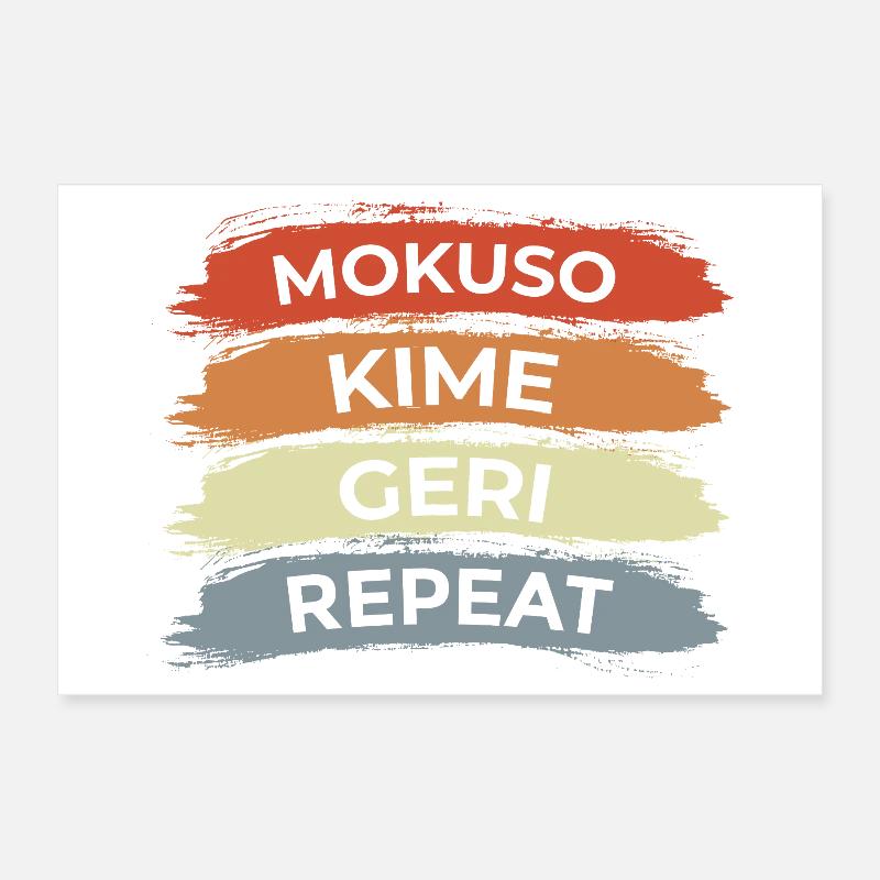 Karate Techniken Poster 30x20 cm