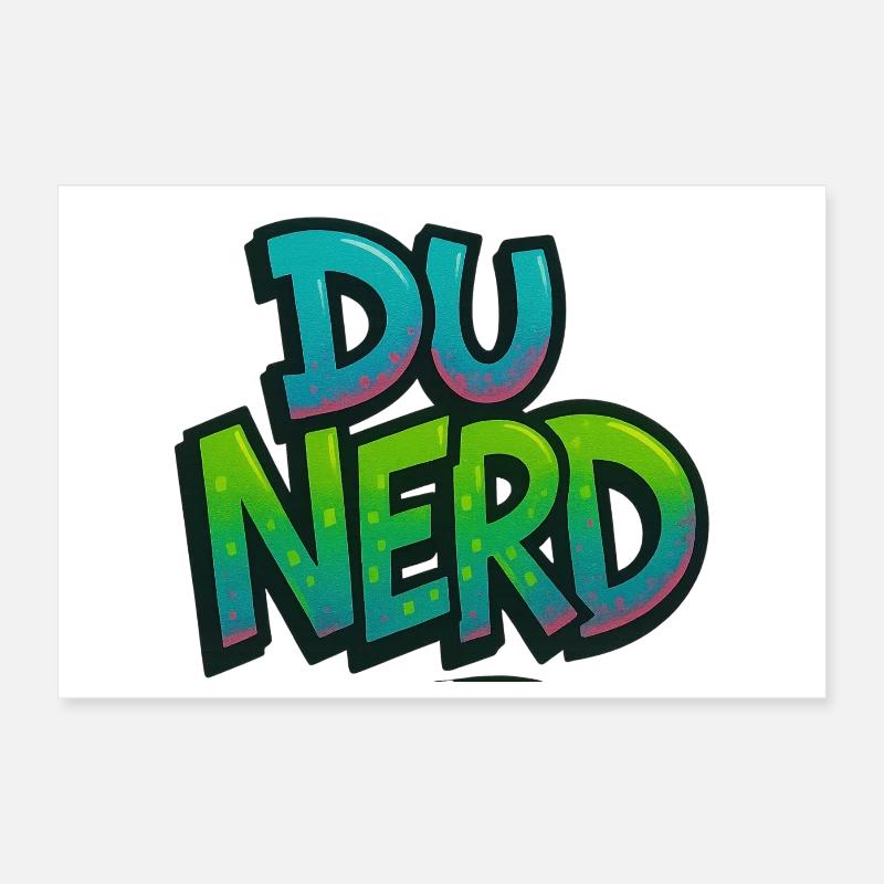 Nerd design with gradient Poster 12" x 8" (30x20 cm)