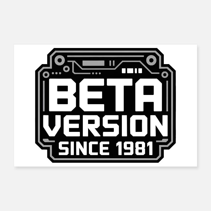 Conception de logo Retro Tech Poster 30 x 20 cm