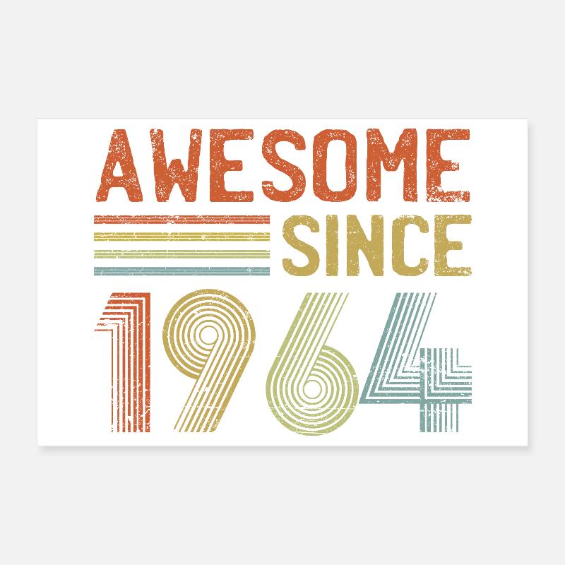 Retro 90s Inspired Typography Design Poster 12" x 8" (30x20 cm)