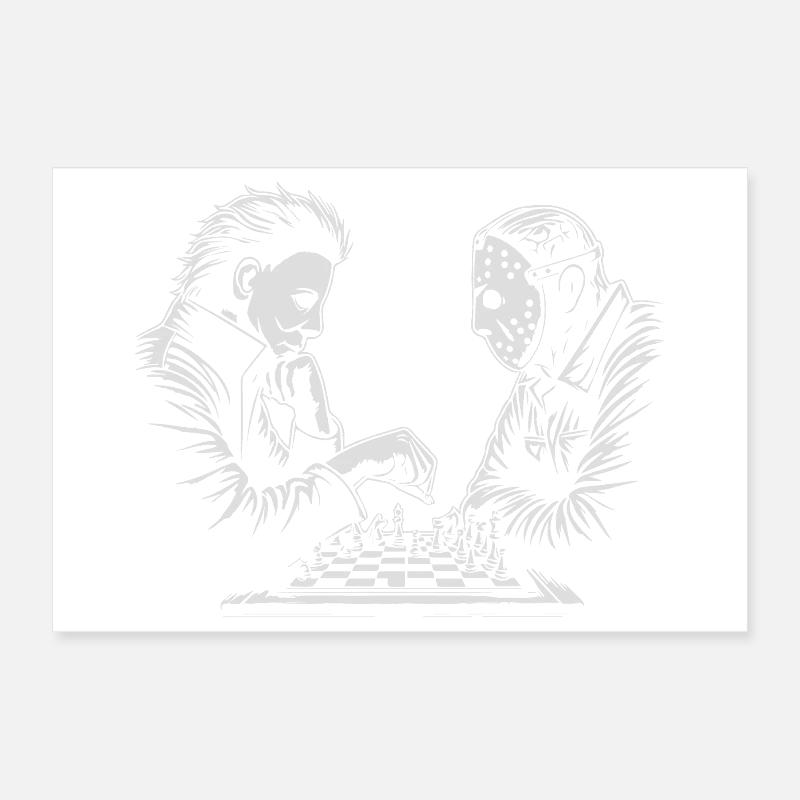 Illustration de match d’échecs étrange Poster 30 x 20 cm